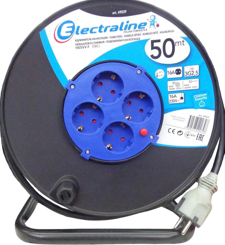 

Удлинитель на катушке Electraline, 50 м (49015)