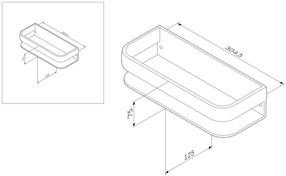 Полка для душа AM.PM Sensation (A3034800) изображение 8