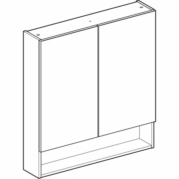 Зеркальный шкаф GEBERIT Selnova Square 80 см, белый глянцевый (501.268.00.1) изображение 3