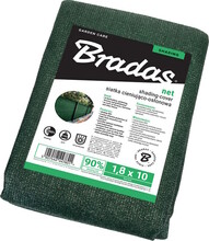 Сітка BRADAS для затінення, захисна, 90%, 135 г/м², 1.8x10 м (AS-CO13518010GR/P)
