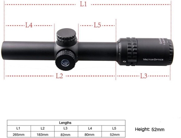 Прицел оптический Vector Optics Grimlock 1-6x24, Illum. GenII SFP, 30 мм (SCOC-13II) изображение 6