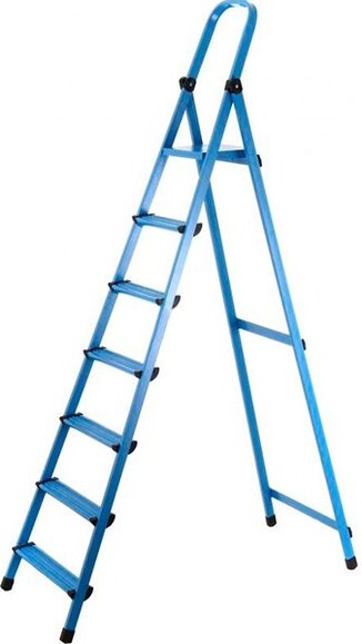 Стремянка металлическая WORK'S 407 (7 ст., синяя) (63274)