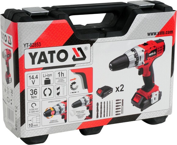 Аккумуляторный шуруповёрт Yato YT-82853 изображение 5