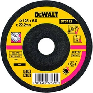 Круг шлифовальный DeWALT 125х6.0х22.23 мм. по металлу (DT3412-QZ)