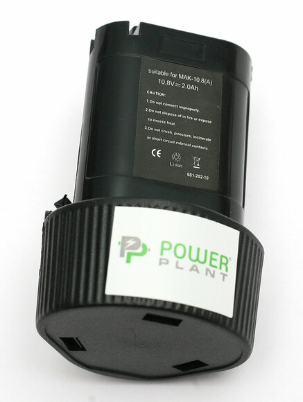 Аккумулятор PowerPlant для шуруповертов и электроинструментов MAKITA GD-MAK-10.8, 10.8 V, 2 Ah, Li-Ion (DV00PT0014) изображение 2
