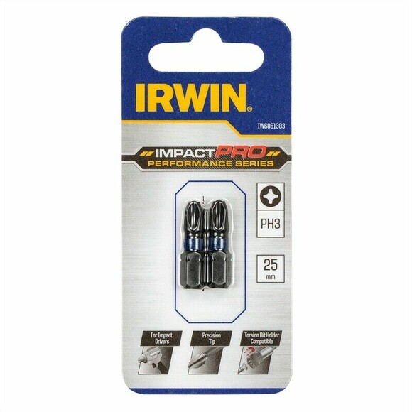 Биты Irwin Impact Pro Perf 25мм PH3 2шт (IW6061303)