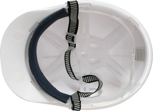 Каска Vorel для защиты головы белая из материала HDPE (74173) изображение 2