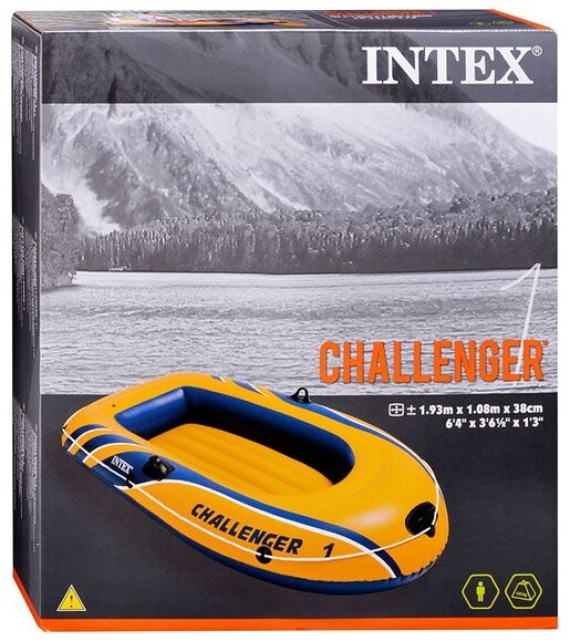 Одномісний надувний човен Intex Challenger 1 (68365) фото 3