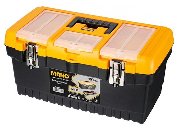 Ящик для інструментів Mano MT-19 з органайзером і металевими замками 