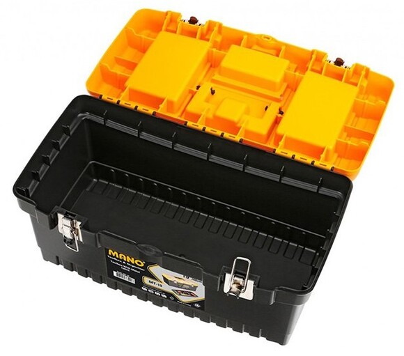 Ящик для инструментов Mano MT-19 с органайзером и металлическими замками изображение 3
