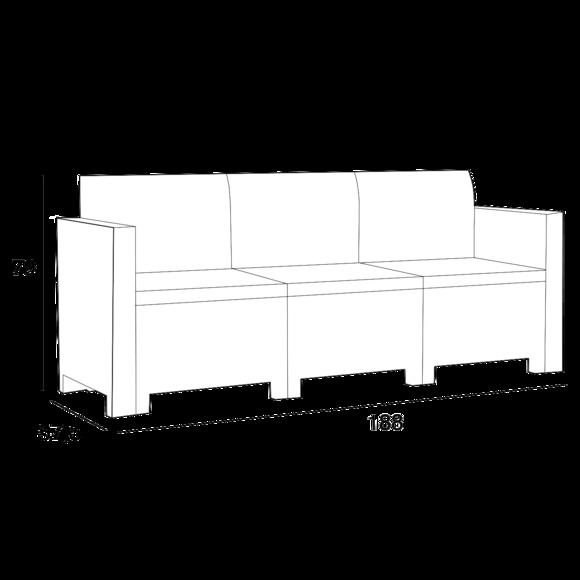 Набор садовой мебели Bica Nebraska 3, коричневый (8003723390689) изображение 3