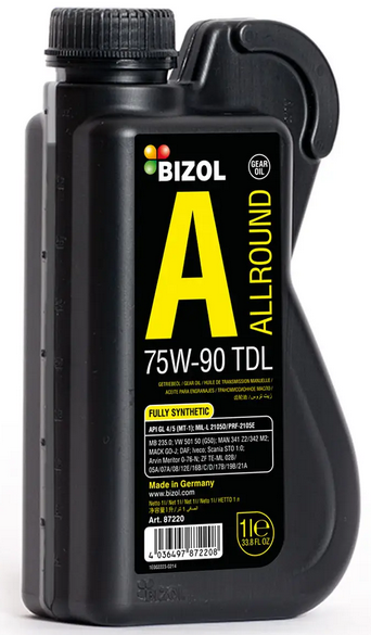 

Масло трансмиссионное BIZOL Allround Gear Oil TDL 75W90, 1 л (B88220)