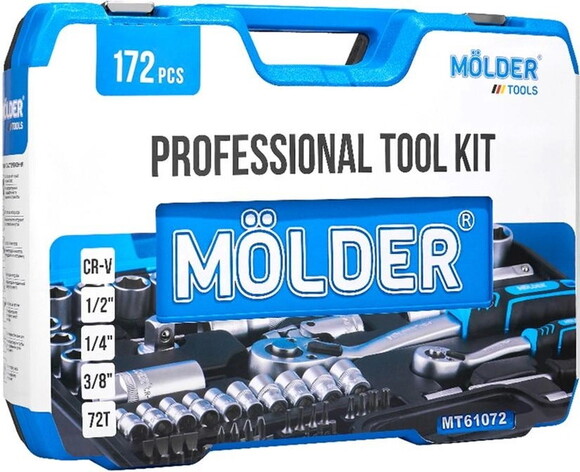 Профессиональный набор инструментов MOLDER MT61072, 72 ед. изображение 6