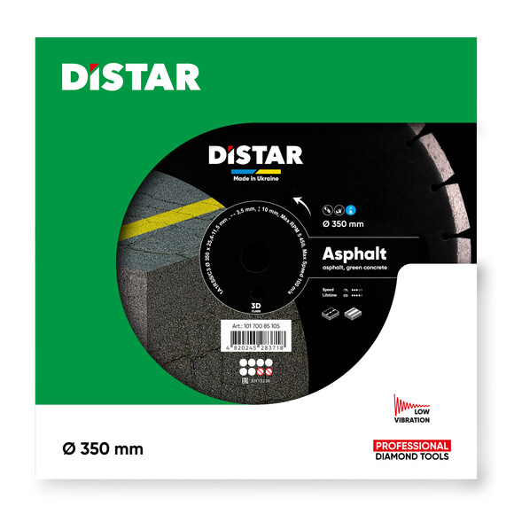 Алмазный диск отрезной Distar 1A1RSS 350 мм ASPHALT (10170085105) изображение 4