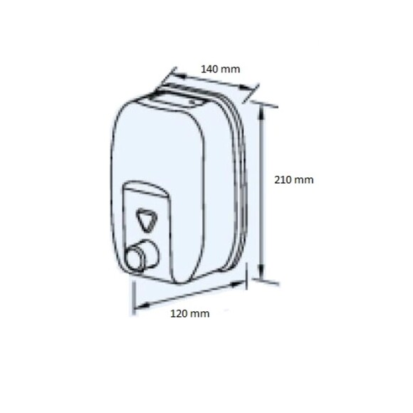 Дозатор для жидкого мыла Genwec 1800 мл (GW04 21 04 01) изображение 2