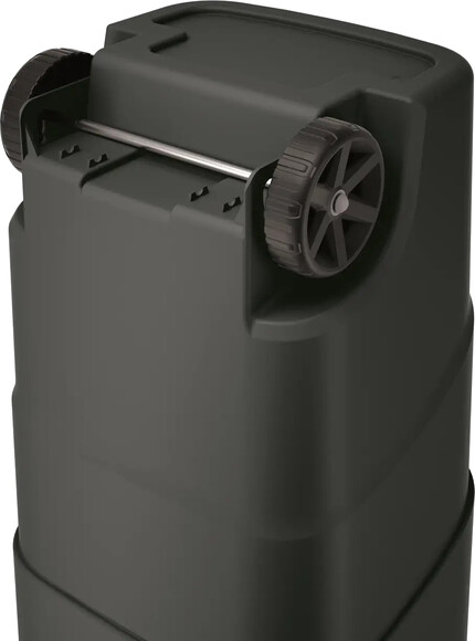 Бак для мусора Prosperplast Wheeler 90 л, антрацит, зеленая крышка (5905197462950) изображение 3