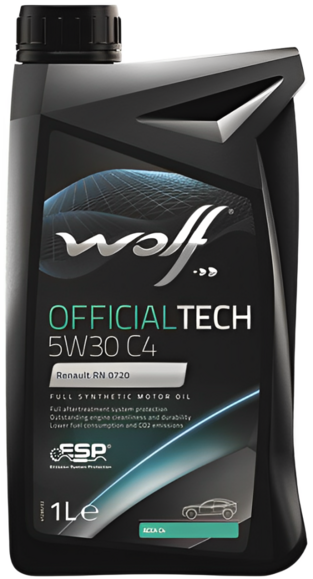 Моторное масло WOLF OFFICIALTECH 5W-30 C4, 1 л (8308314)