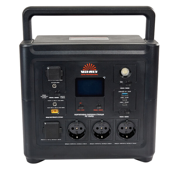 Портативна зарядна станція Vitals Professional PS 1000qc (835 Вт·ч / 1000 Вт) фото 8