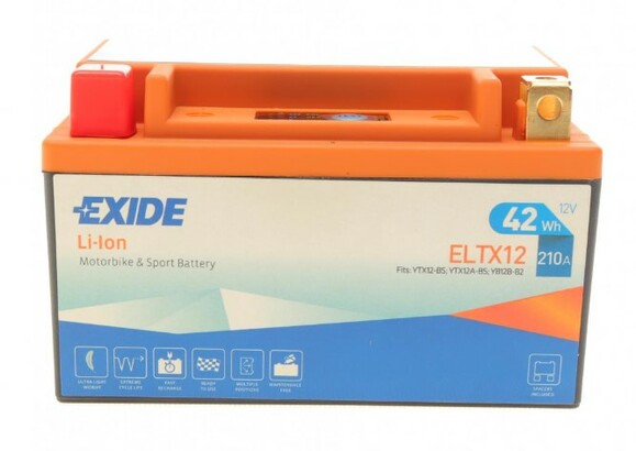 Акумулятор EXIDE ELTX12 (Li-ion), 3.5Ah/210A фото 2