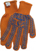 Перчатки ХБ/ПЕ Сталь оранжевый (21103 без подвески)