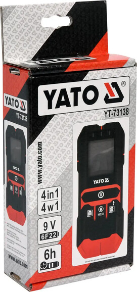 Вологомір та детектор проводки 4 в 1 Yato YT-73138 фото 4