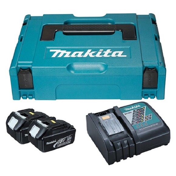 Набор аккумуляторов Makita LXT BL1830x2 DC18RC Makpac (197952-5)