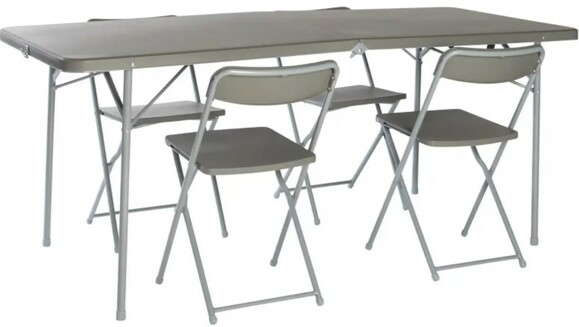 Стіл зі стільцями Vango Orchard XL 182 Table and Chair Set Grey (TBNORCHARG10TET) фото 2
