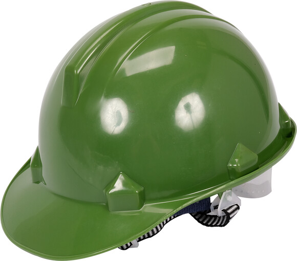 Каска Vorel для защиты головы зеленая из материала HDPE (74176) изображение 2
