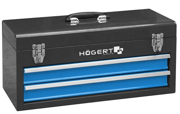 Ящик металевий інструментальный, 2 висувні секції HOEGERT (HT7G074)