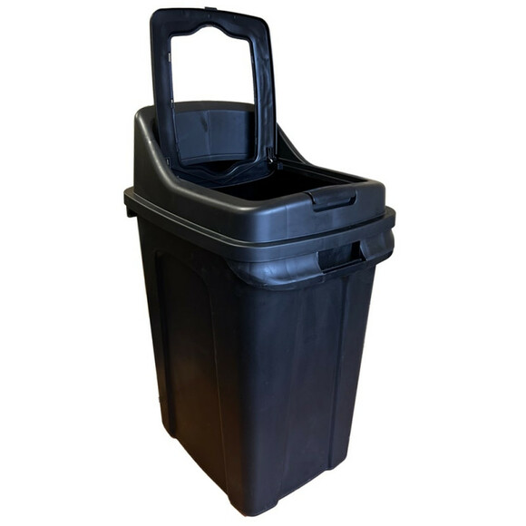 Сортувальний сміттєвий бак PLANET Re-Cycler 50 л, чорний фото 2