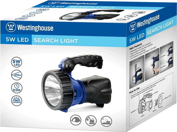 Фонарь поисковый Westinghouse 5W LED WF1503+4xC в комплекте изображение 2