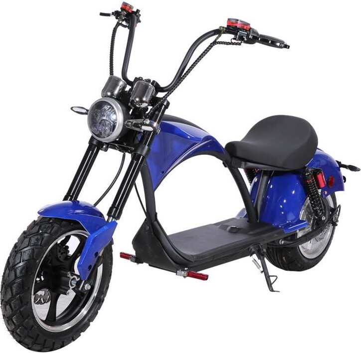 

Электроскутер ROODER Chopper 2000W, 60V12Ah, Blue (54228)