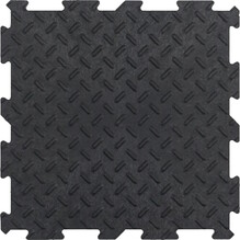 Декоративное модульное напольное покрытие MultyHome Alpha Tile 30х30х0.5 см, черное, уп.10 шт. (5907736265510)