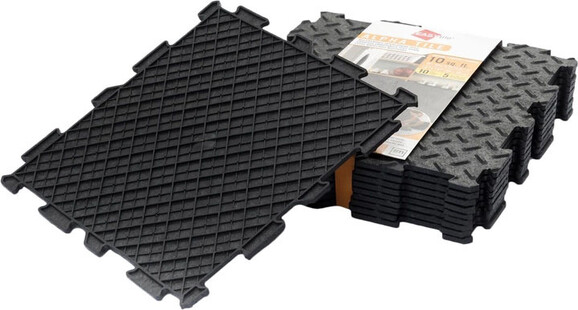 Декоративное модульное напольное покрытие MultyHome Alpha Tile 30х30х0.5 см, черное, уп.10 шт. (5907736265510) изображение 4