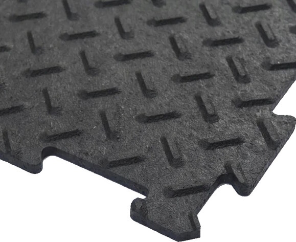 Декоративное модульное напольное покрытие MultyHome Alpha Tile 30х30х0.5 см, черное, уп.10 шт. (5907736265510) изображение 3