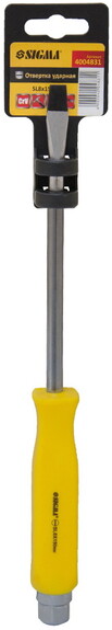 Отвертка ударная шлицевая SIGMA SL8х150 мм, под ключ CrV (4004831) изображение 2