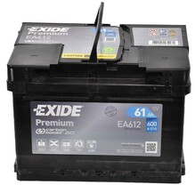 Акумулятор EXIDE EA612 Premium, 61Ah/600A