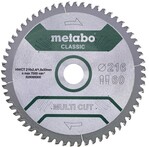 Пильний диск Metabo MultiCutClassic 254x30 60 FZ/TZ 5 град. (628285000)