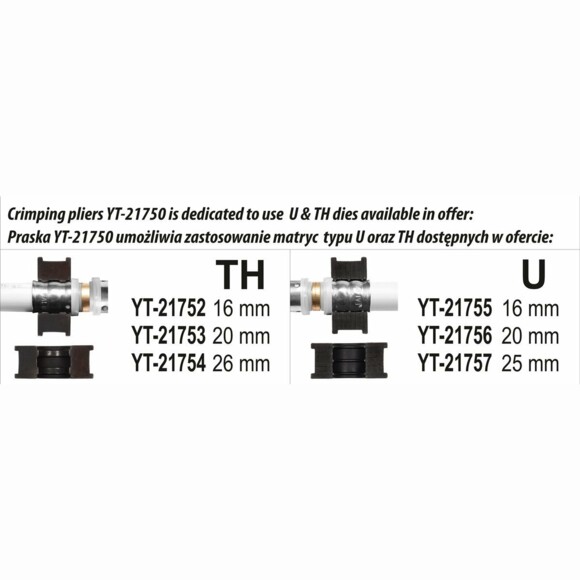 Пресс-клещи Yato YT-21750 для труб PEX-AL-PEX и PERT изображение 6