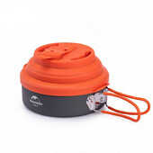 Сковорода Naturehike Camping Pan 1.6 л with silicone lid NH19CJ006 orange/grey (6927595738337)