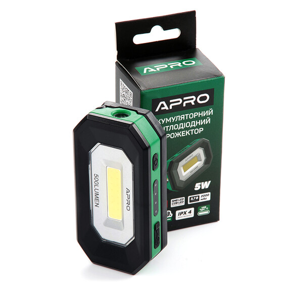 Прожектор акумуляторний APRO (900518) фото 7