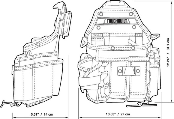 Поясная сумка электрика TOUGHBUILT TB-CT-114 изображение 7