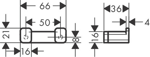 Двойной крючок Hansgrohe ADDSTORIS (белый матовый) (41755700) изображение 4
