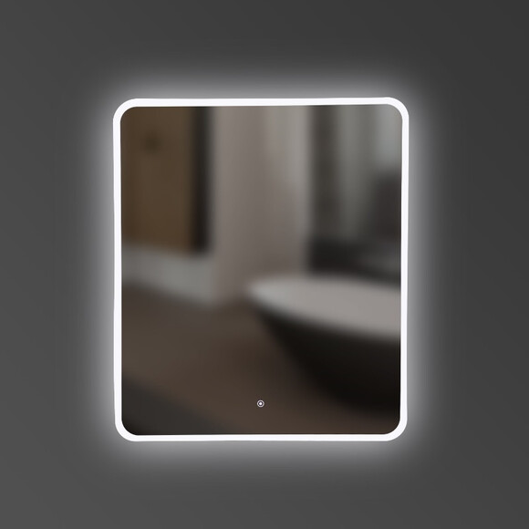Зеркало DEVIT Acqua 60х70 см, закругленное, с тачсенсором и LED подсветкой (5257361) изображение 2
