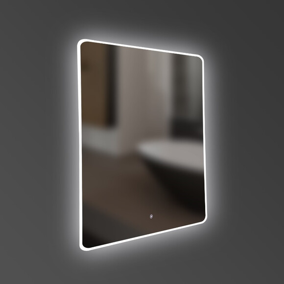 Зеркало DEVIT Acqua 60х70 см, закругленное, с тачсенсором и LED подсветкой (5257361) изображение 3