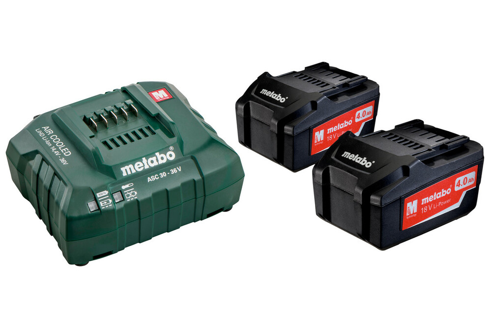 

Базовый комплект Metabo Li-Power 18 В 4 Ач 2 шт + ASC 30-36 В (685050000)