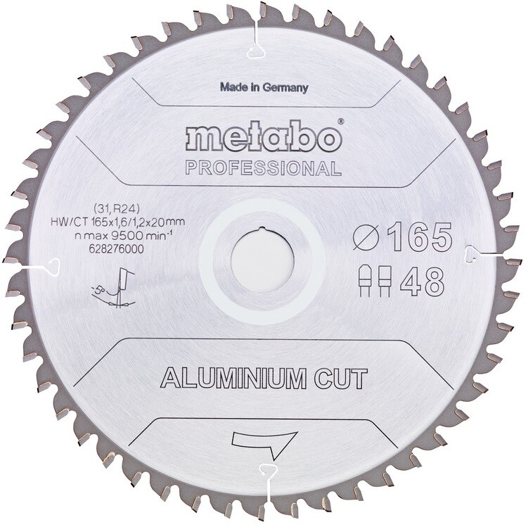 

Пильный диск Metabo Aluminium cut HW/CT 190х2.2/1.8x30, Z52 FZ/TZ 5 град. (628296000)