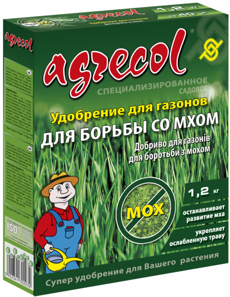 Удобрение для газонов и борьбы с мхом Agrecol 30203