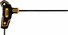 Ключ шестигранний з кульовим наконечником VOREL HEX 3x100x72 мм, Cr-V 6150 (56622)