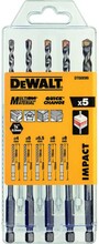 Набір свердел універсальних DeWALT Multi Material Impact DT60099, 5 шт, кейс